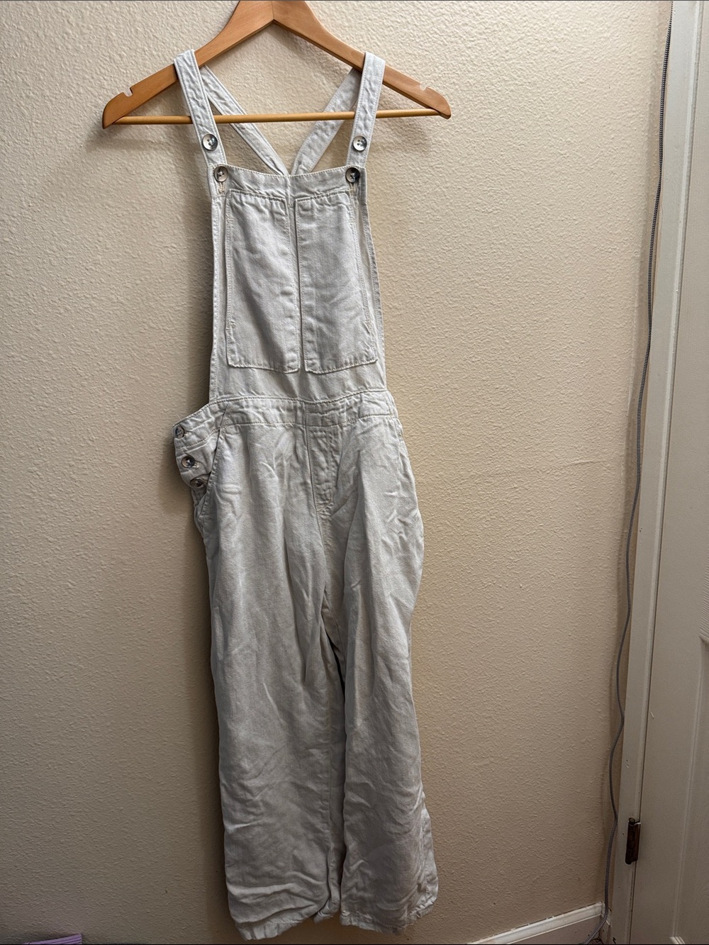Pilcro linen Light Tan overalls